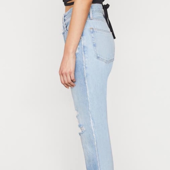 NWT Frame Layered Look Distressed Denim - Picture 4 of 9